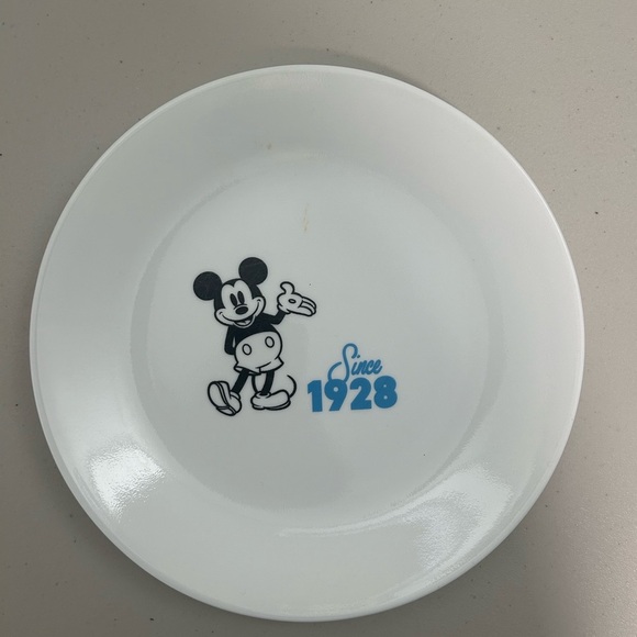Corelle Disney Mickey Mouse Salad Plate Since 1928 Blue - Picture 1 of 3